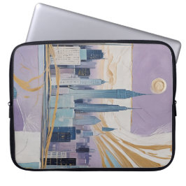 Capa Para Notebook Uma Paisagem Urbana Lunar