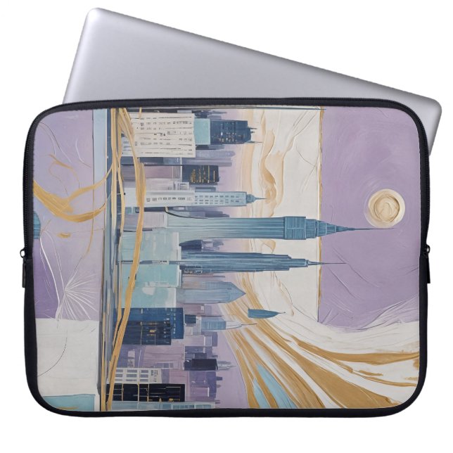 Capa Para Notebook Uma Paisagem Urbana Lunar (Frente)