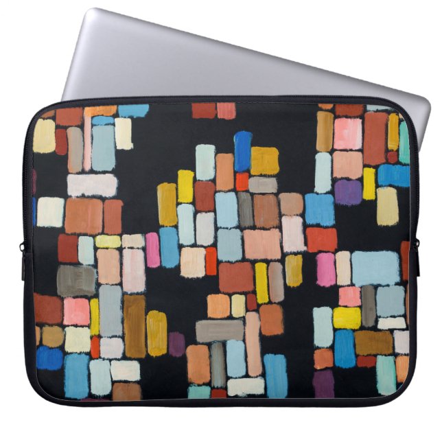 Capa Para Notebook Uma pintura de abstrato; formas geométricas em um  (Frente)