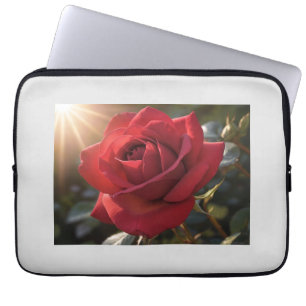 Capa Para Notebook Uma rosa vermelha vibrante simbolizando o amor