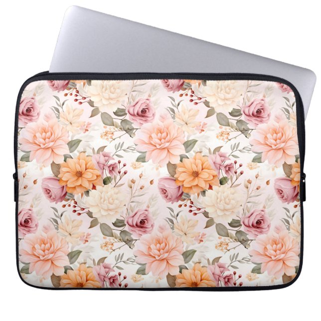 Capa Para Notebook Uma Série de Design Floral de Outono 2 (Frente)