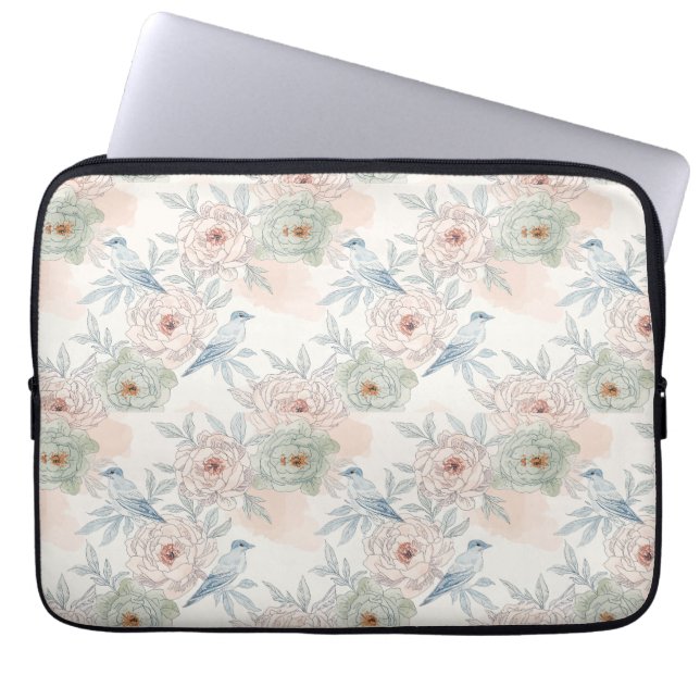 Capa Para Notebook Uma sinfonia de canções e padrões de pétalas (Frente)