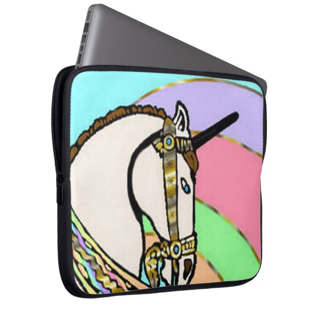 Capa Para Notebook Unicorn Art Bolsa de laptop (Frente Esquerda)