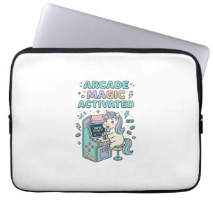 Capa Para Notebook Unicórnio Arcade Magia Ativada Produto Elegante Gr