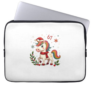 Capa Para Notebook Unicórnio de Natal Vintage 6º Aniversário Dabbing