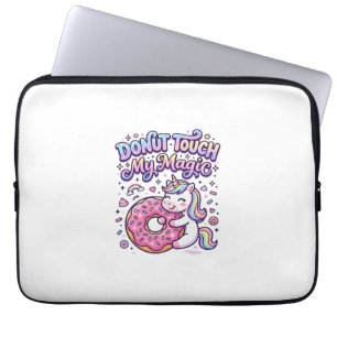 Capa Para Notebook Unicórnio Donut Toque no Meu Presente Mágico Stick