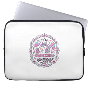 Capa Para Notebook Unicórnio É Meu Aniversário De Unicórnio Camisa Di