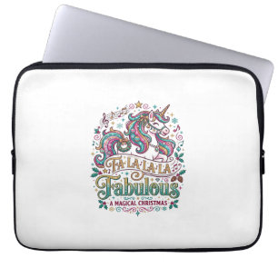 Capa Para Notebook Unicórnio Fa La La La Fabuloso Fundo Branco Fofo