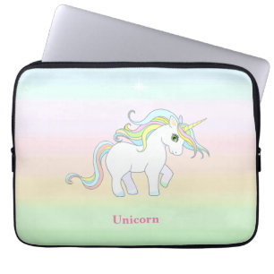 Capa Para Notebook Unicórnio Fofo em Cores Pastel