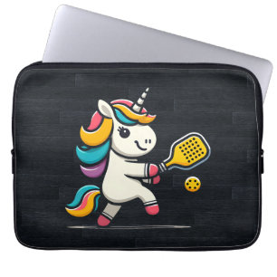 Capa Para Notebook Unicórnio Jogando Jogador de Pickleball Crianças M
