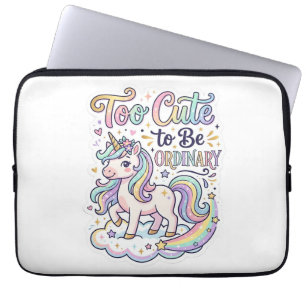 Capa Para Notebook Unicórnio Muito Fofo para Ser Ordinário Vetor Prem