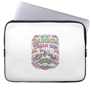 Capa Para Notebook Unicórnio Na Minha Era De Roupas Coloridas Do Sonh