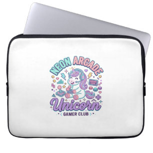 Capa Para Notebook Unicórnio Neon Arcade Unicórnio Estilo Retro Produ