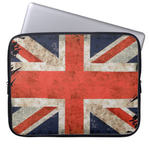 Capa Para Notebook Union Jack shredded envelhecido