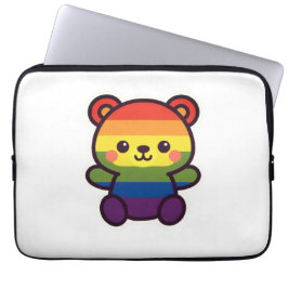 Capa Para Notebook Ursinho Arco-Íris Kawaii - Uma Esmagada LGBTQ+ Org