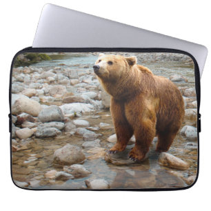 Capa Para Notebook Urso Castanho em Fluxo