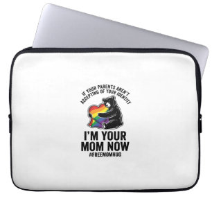 Capa Para Notebook Urso de Abraço de Mãe Livre Orgulho Camisa Vintage
