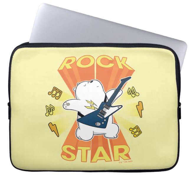 Capa Para Notebook Urso de Gelo - Estrela de Rock (Frente)