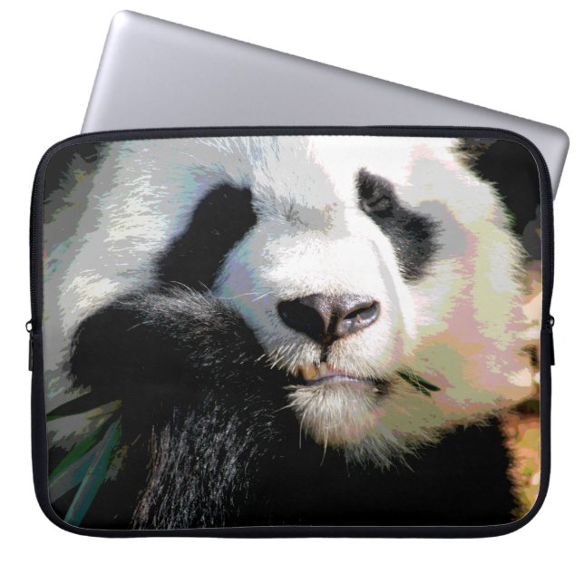 Capa Para Notebook Urso de panda bonito de Posterized que come o (Frente)