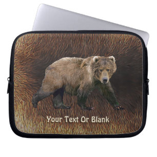 Capa Para Notebook Urso Kodiak Com Peles De Caribe