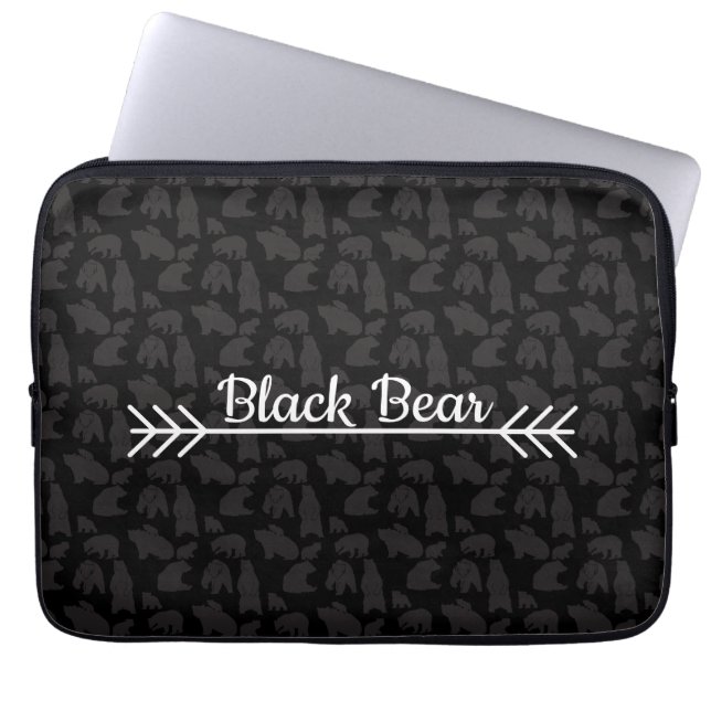 Capa Para Notebook Urso Negro (Frente)