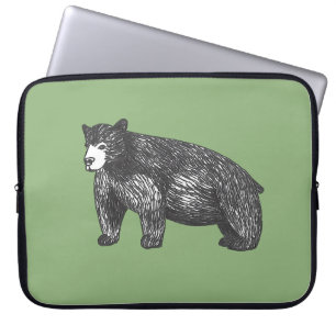 Capa Para Notebook Urso Negro De Desenho Russo