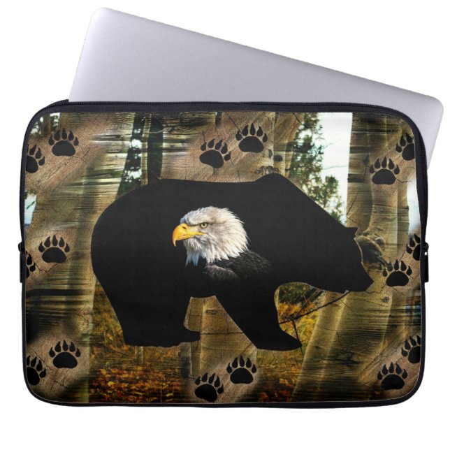 Capa Para Notebook Urso Negro - Urso Negro - Urso Negro - Imprime Nat (Frente)