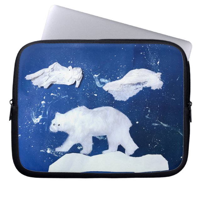 Capa Para Notebook Urso Polar "Arte por Crianças" (Frente)