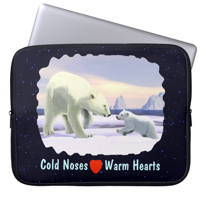 Capa Para Notebook Urso Polar - Melhor Nariz Da Mãe (Frente)