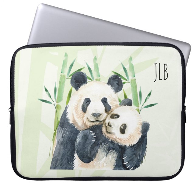 Capa Para Notebook Ursos de Panda Bonitos Aquecendo (Frente)