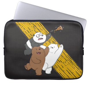 Capa Para Notebook Ursos Negros - Última Fatia De Pizza