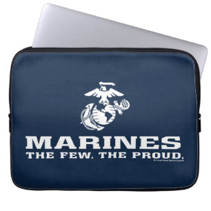 Capa Para Notebook USMC O Pouco Logotipo Orgulhoso Empilhado - Branco