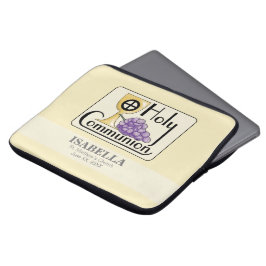 Capa Para Notebook Uvas e Cálice da Primeira Comunhão, Personalizável