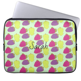 Capa Para Notebook Uvas Vermelhas, Verdes E Roxas