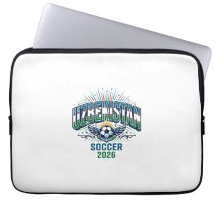Capa Para Notebook Uzbekistão Futebol 2026 Futebol Negrito Tipografia