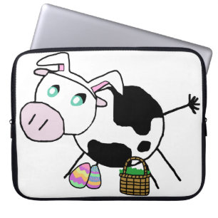 Capa Para Notebook Vaca do coelhinho da Páscoa