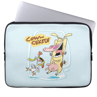 Capa Para Notebook Vaca e Galinha Rindo Gráfico