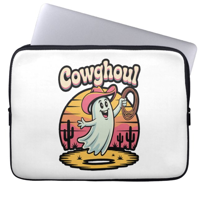 Capa Para Notebook Vaca Ghoul Halloween Spooky (Frente)