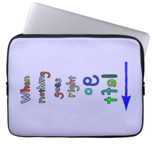 Capa Para Notebook Vai a bolsa de laptop inspirada engraçada da seta