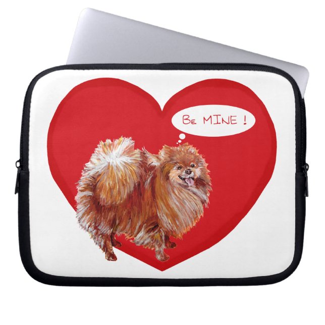 Capa Para Notebook Valentine Pomerânia (Frente)