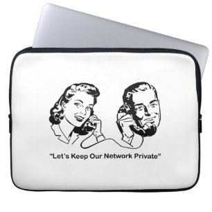 Capa Para Notebook Vamos manter a nossa rede privada, tecnologia huma