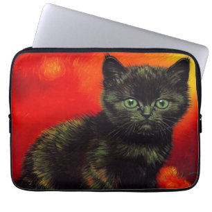 Capa Para Notebook Van Gogh Black Kitten