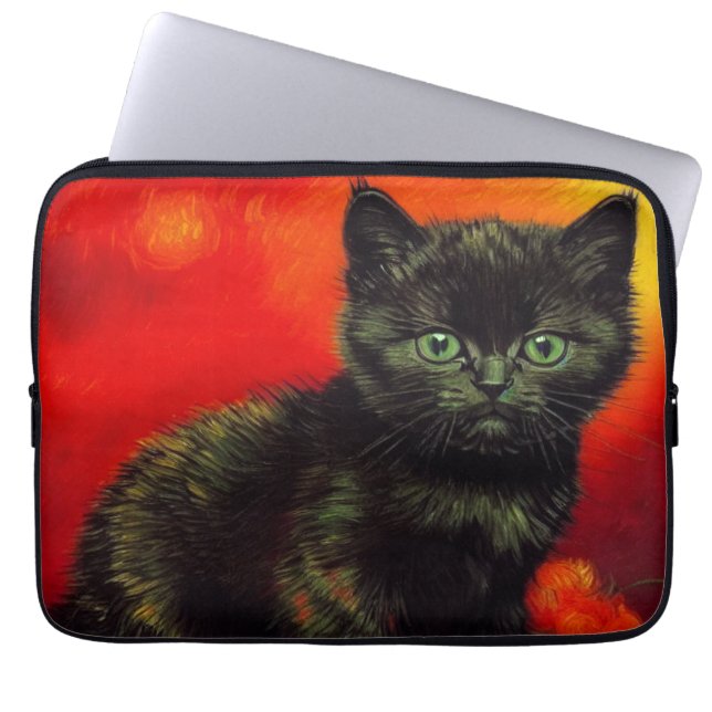 Capa Para Notebook Van Gogh Black Kitten (Frente)