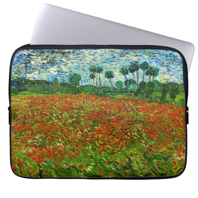Capa Para Notebook Van Gogh Field com Poppies (F636) Belas Artes (Frente)