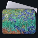 Capa Para Notebook Van Gogh Irises. impressionismo floral azul<br><div class="desc">Bolsa de laptop Van Gogh "Irises". Arte do impressionismo floral azul.</div>