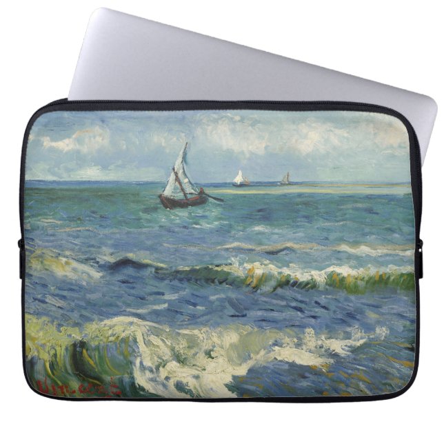 Capa Para Notebook Van Gogh Seascape em Saintes Maries de la Mer (Frente)