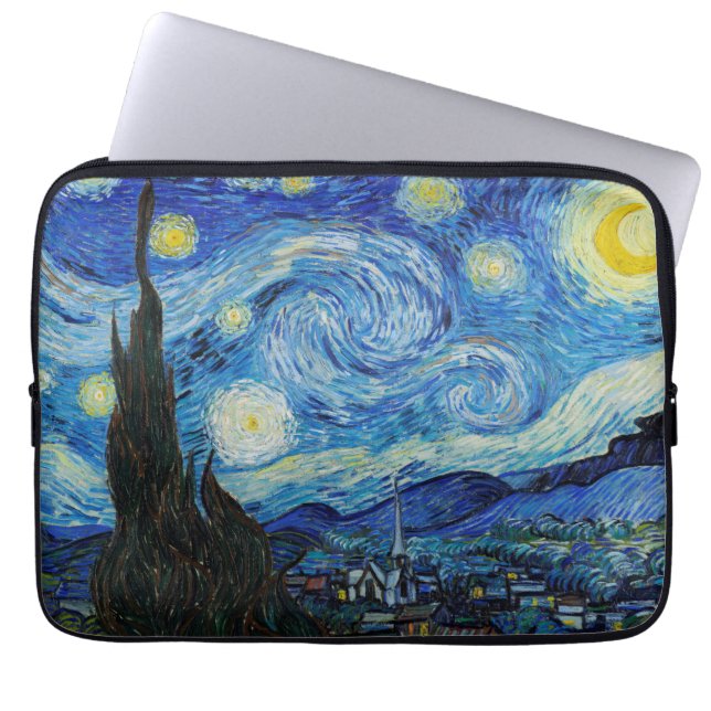 Capa Para Notebook Van Gogh Starry Night. Impressionismo arte de vint (Frente)