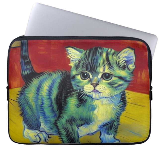 Capa Para Notebook Van Gogh Tabby Cat (Frente)