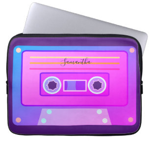 Capa Para Notebook Vaporwave Aestética Gradient Purple y2k Cassette