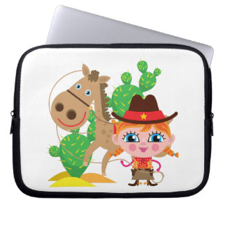 Capa Para Notebook Vaqueira e cavalo